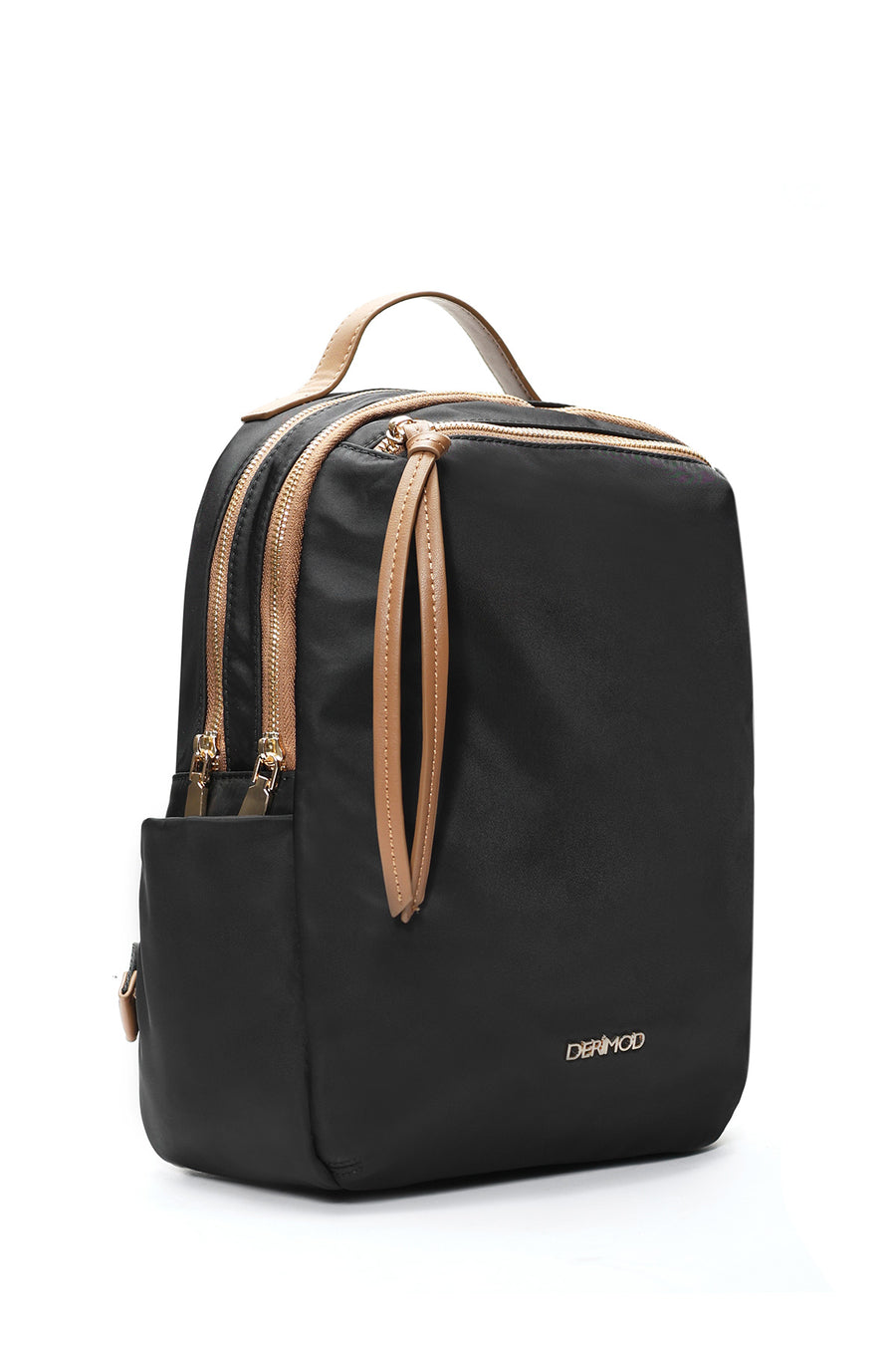 Women's Black Fabric Backpack