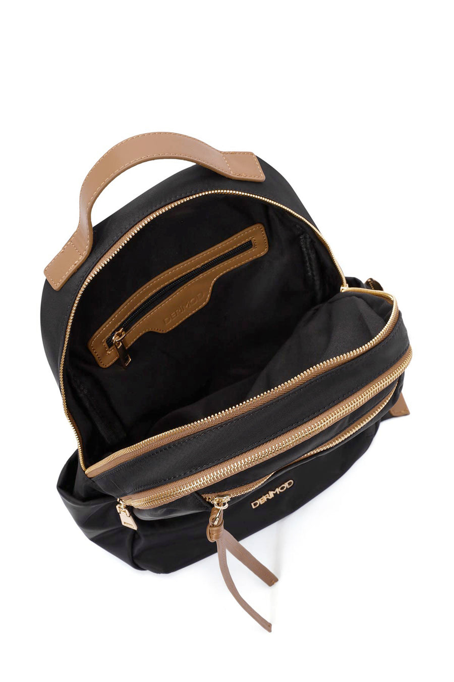 Women's Black Fabric Backpack