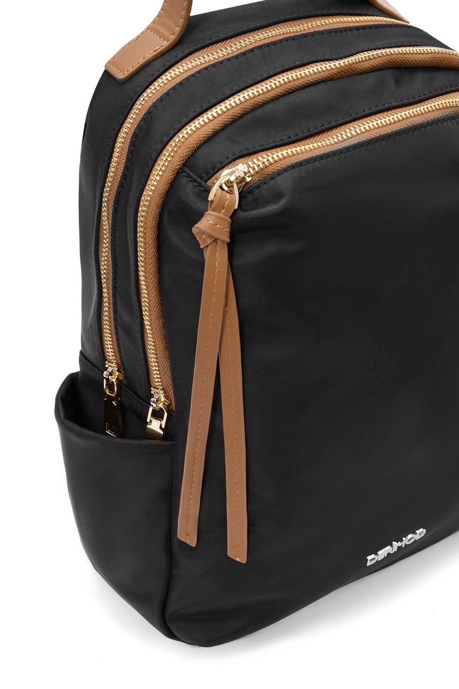 Women's Black Fabric Backpack