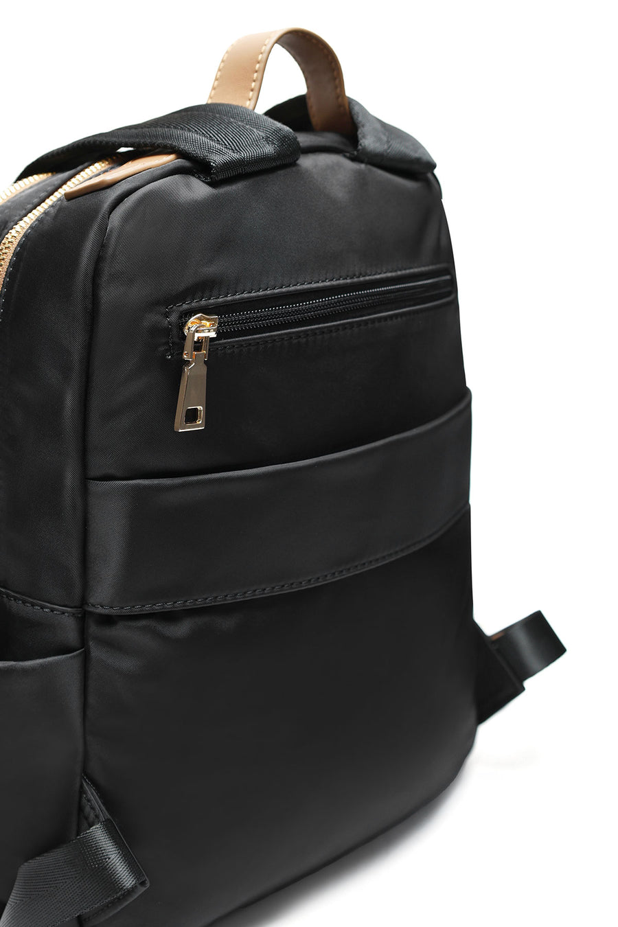 Women's Black Fabric Backpack