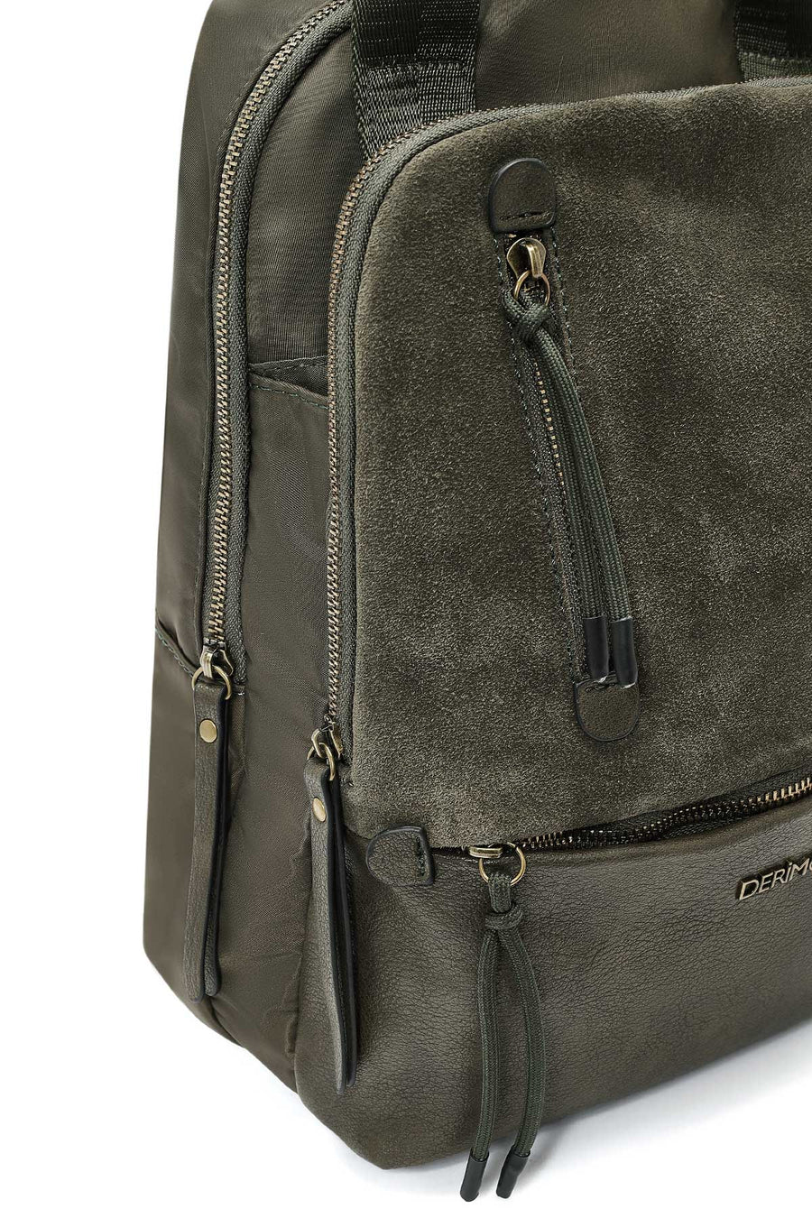 Women's Khaki Suede Backpack