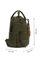 Women's Khaki Fabric Backpack | Derimod