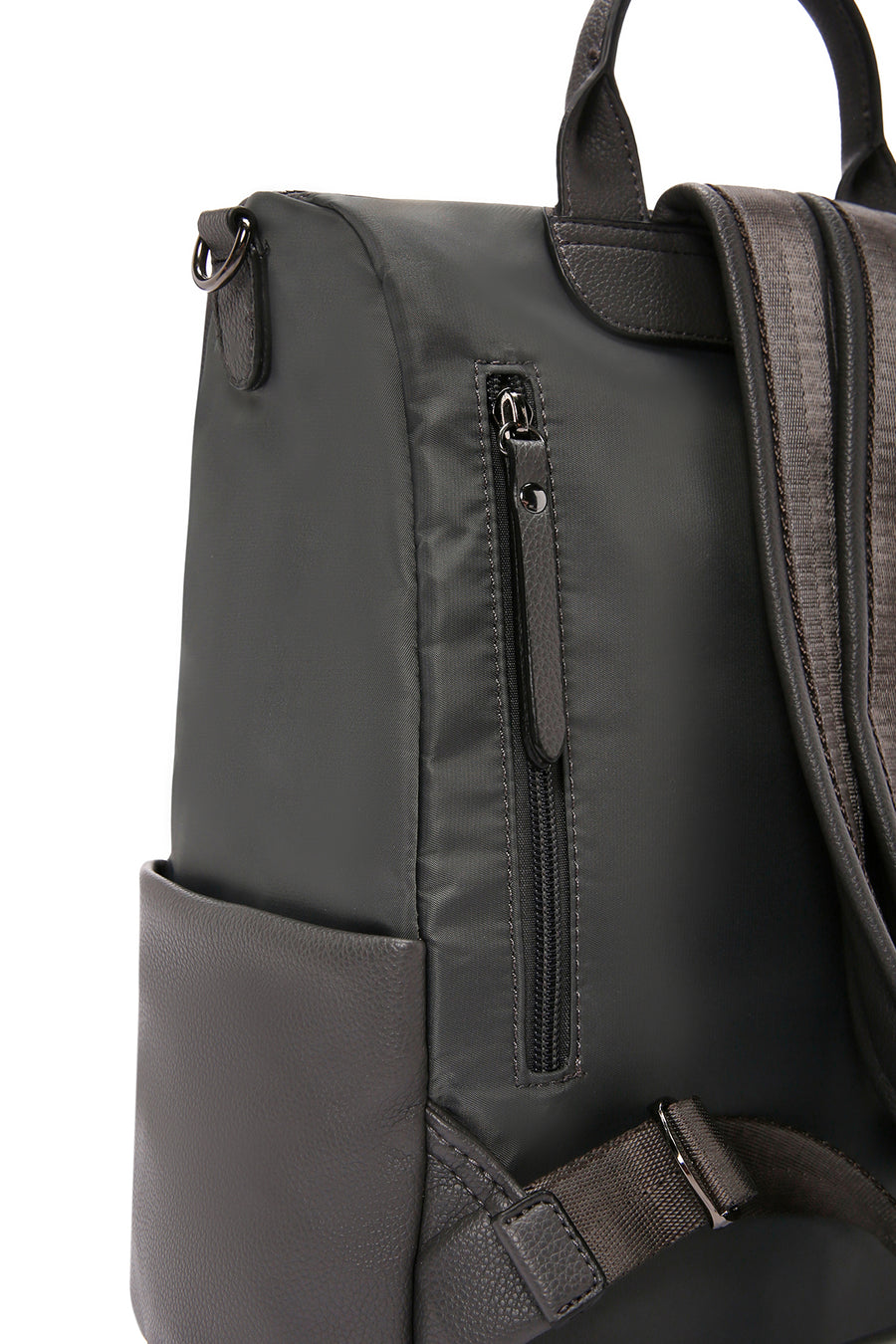 Women's Gray Long Strap Casual Backpack
