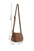 Kadın Taba Uzun Askılı Zımbalı Süet Çapraz Çanta | Derimod