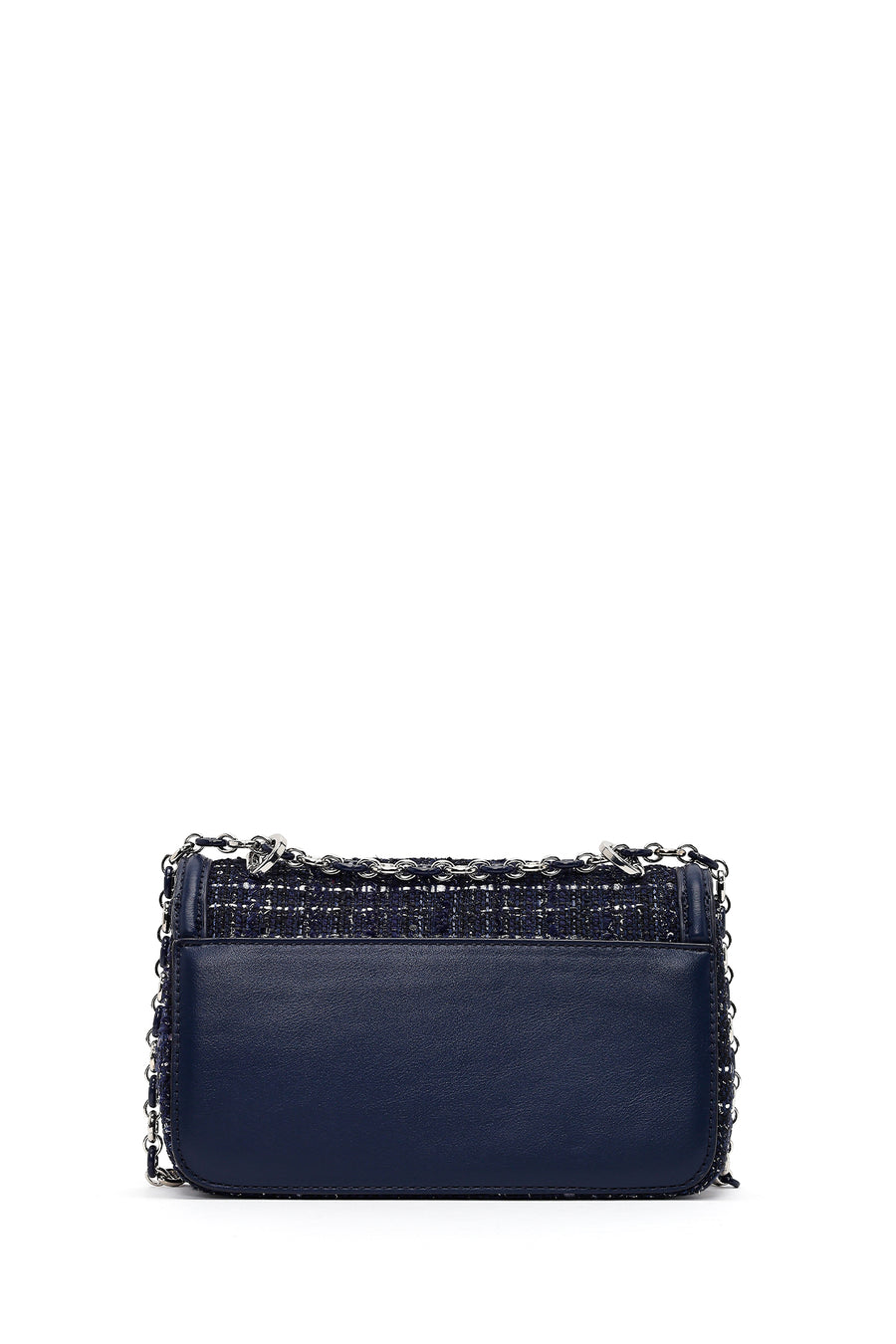 Women Navy Blue Long Strapped Patterned Mini Crossbody Bag