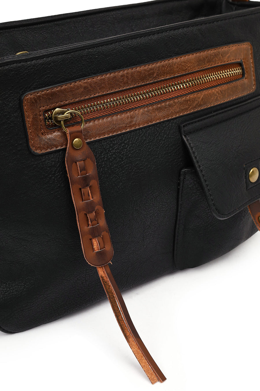 Women's Black Long Strap Shoulder Bag
