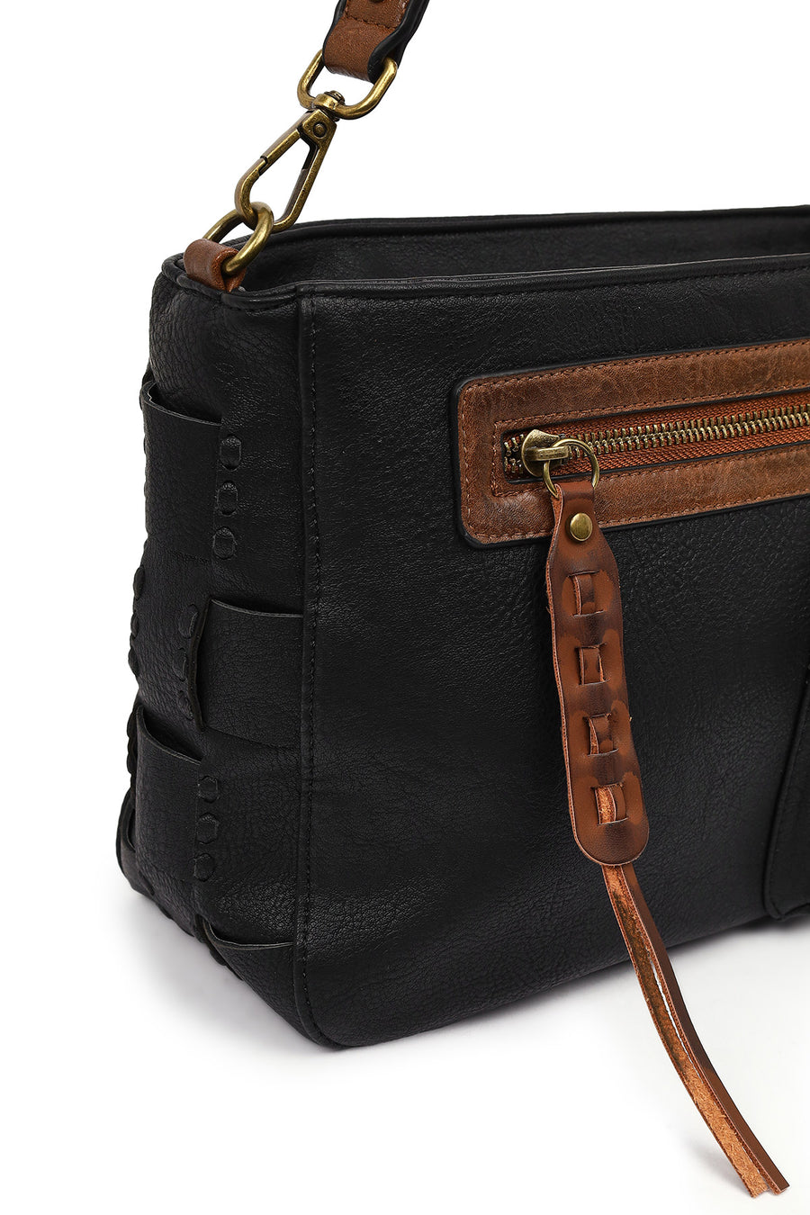 Women's Black Long Strap Shoulder Bag
