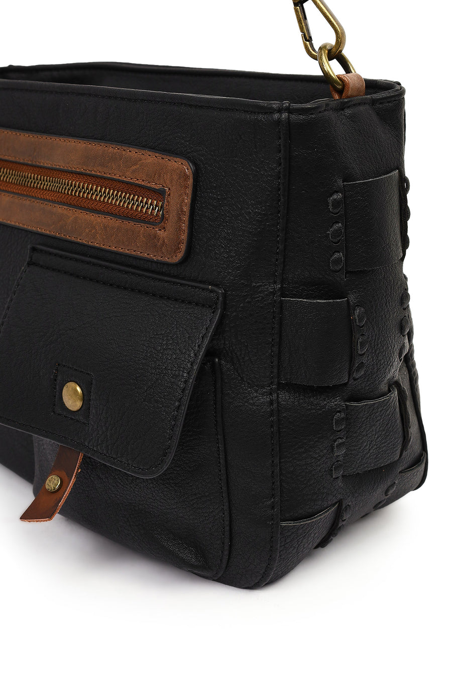 Women's Black Long Strap Shoulder Bag