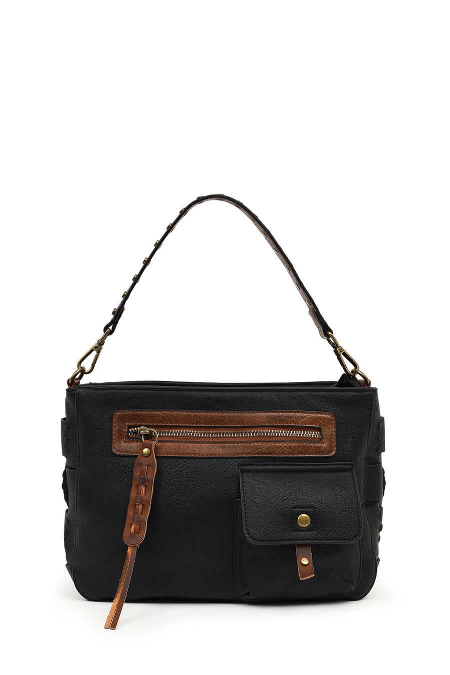 Women's Black Long Strap Shoulder Bag