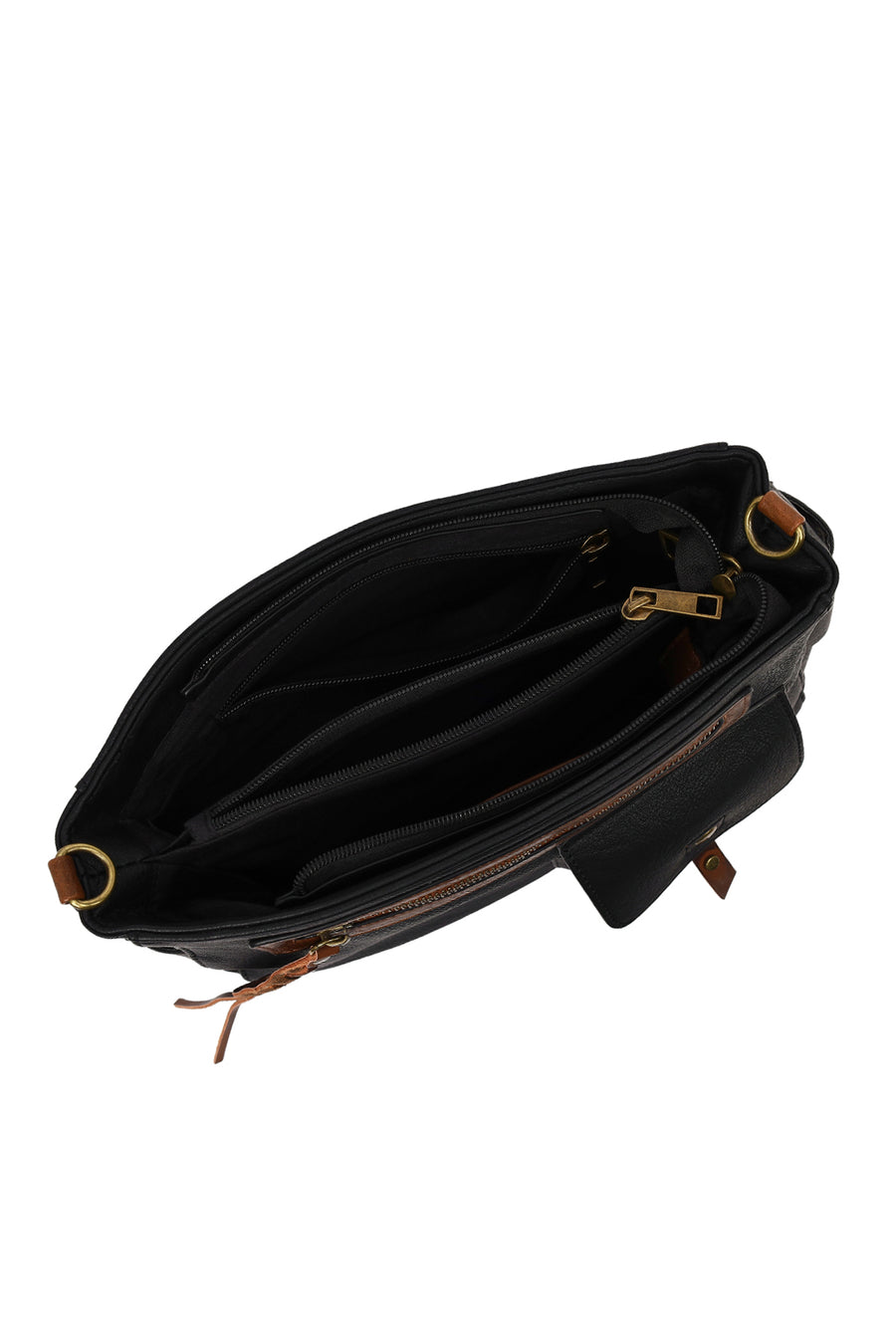 Women's Black Long Strap Shoulder Bag