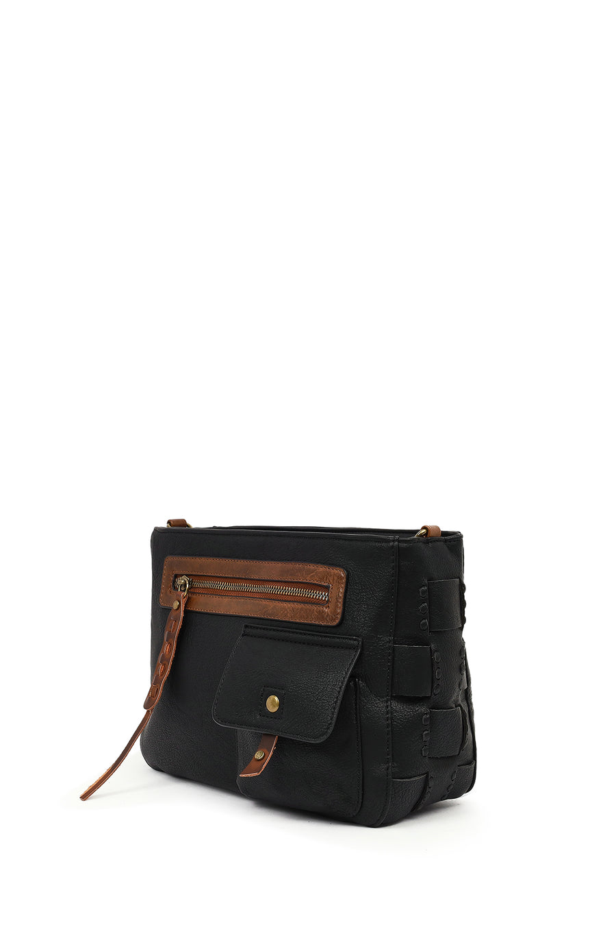 Women's Black Long Strap Shoulder Bag