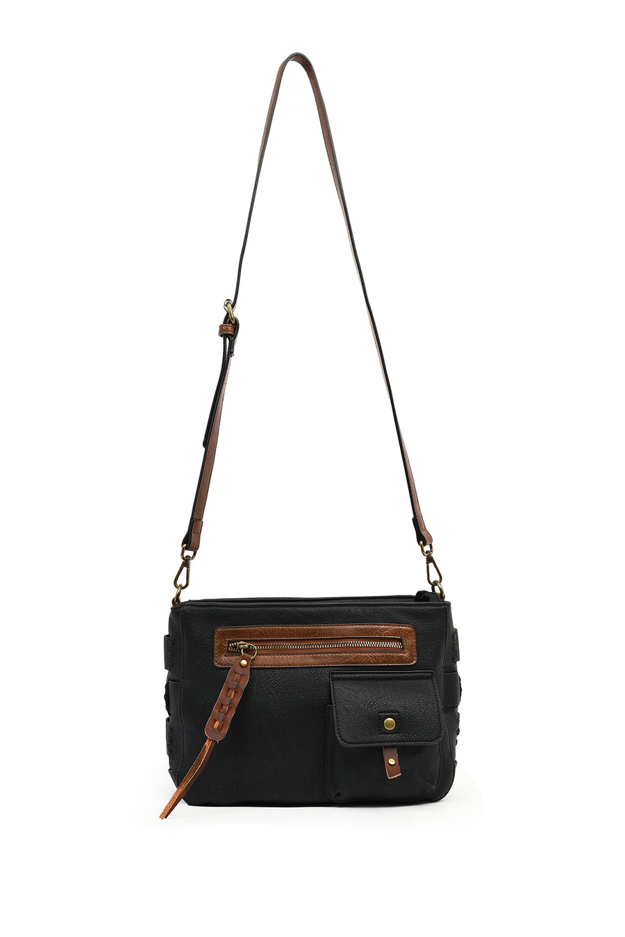 Women's Black Long Strap Shoulder Bag