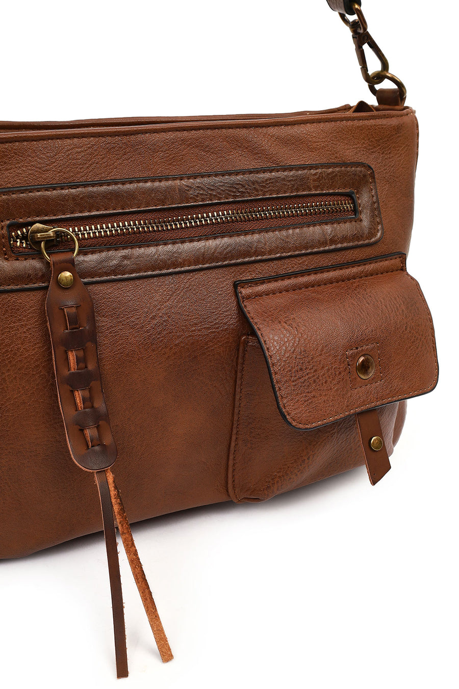 Women's Brown Long Strap Shoulder Bag