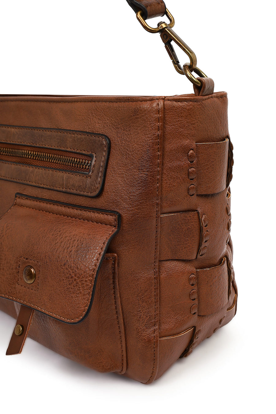 Women's Brown Long Strap Shoulder Bag