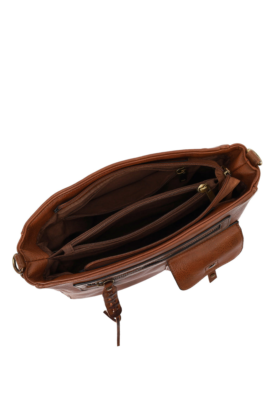 Women's Brown Long Strap Shoulder Bag