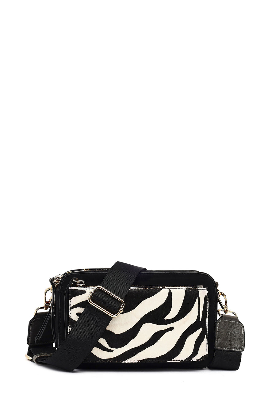 Women's Black Long Strap Patterned Crossbody Bag 25WBD253214 | Derimod