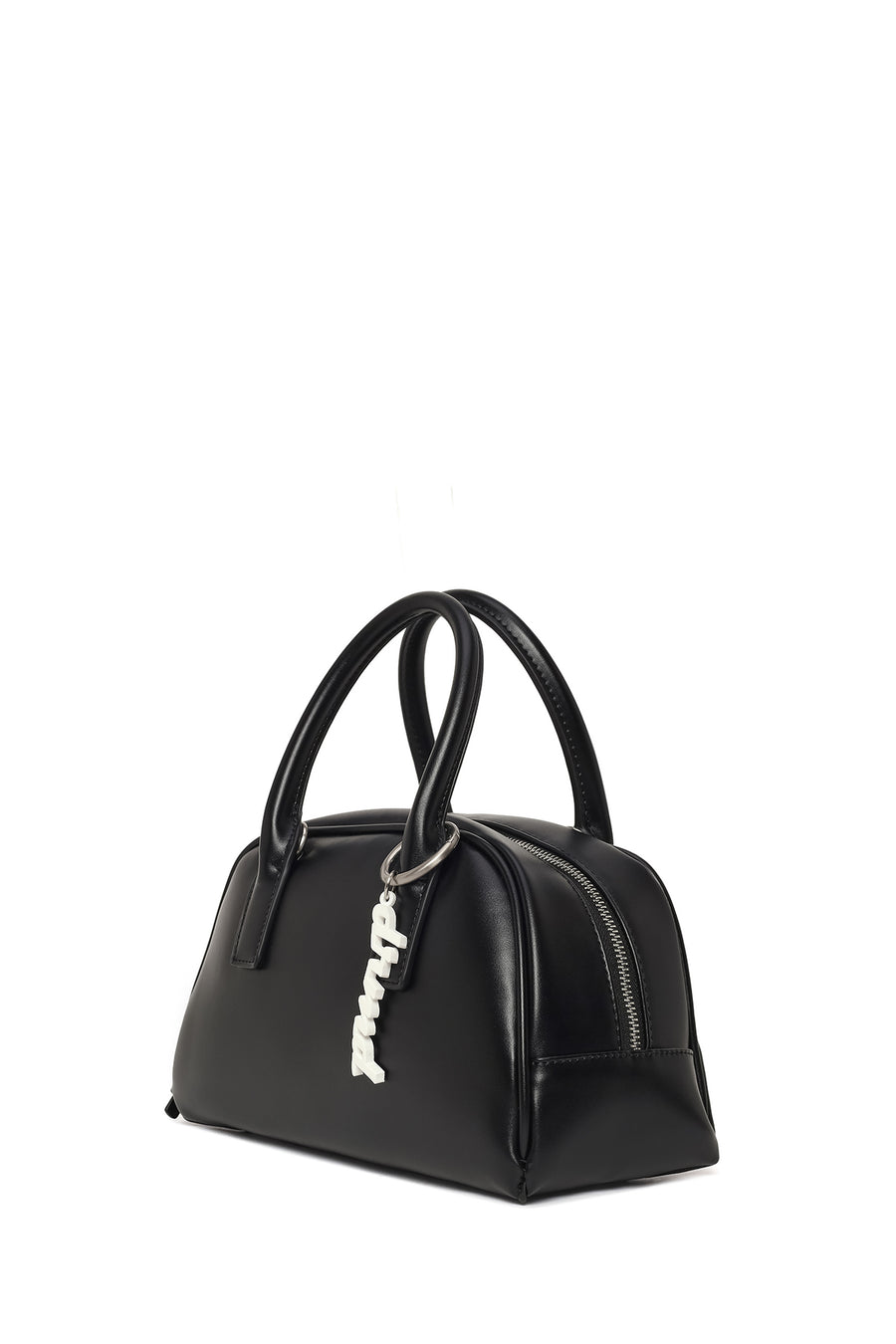 Women's Black Long Strap Charm Handbag
