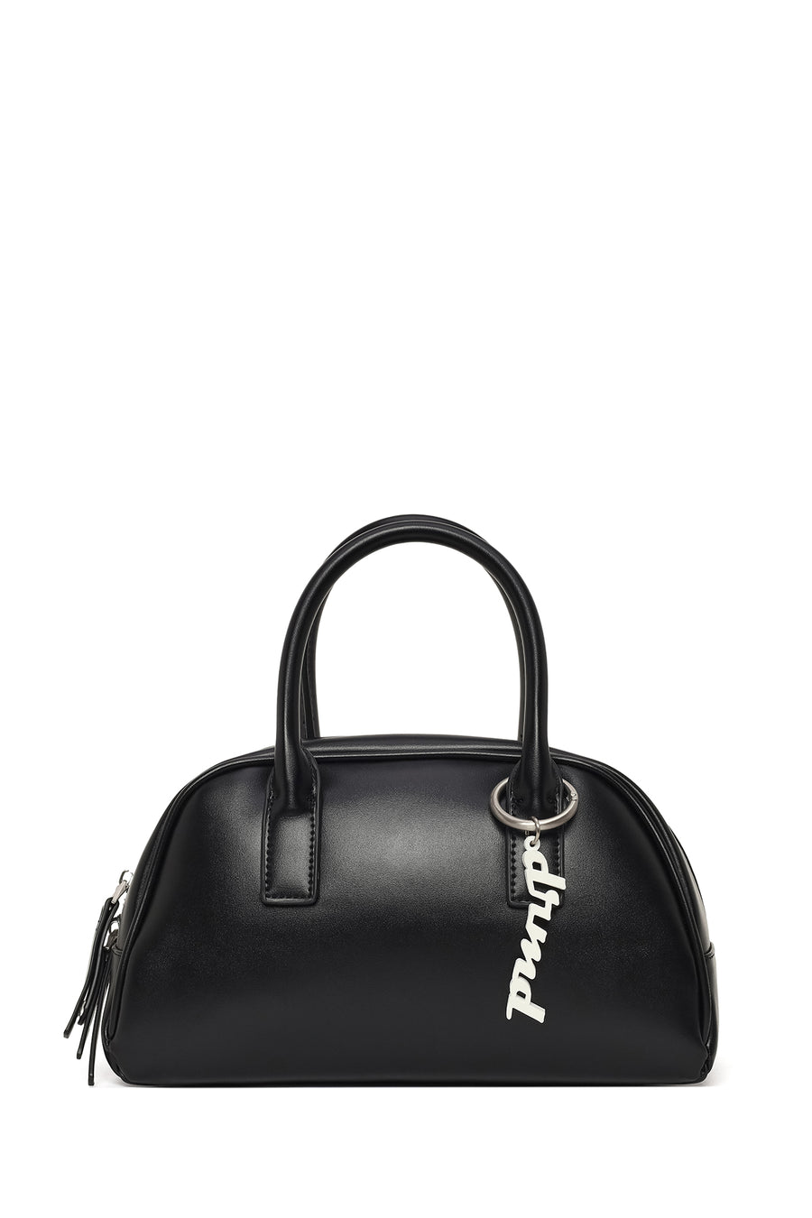 Women's Black Long Strap Charm Handbag