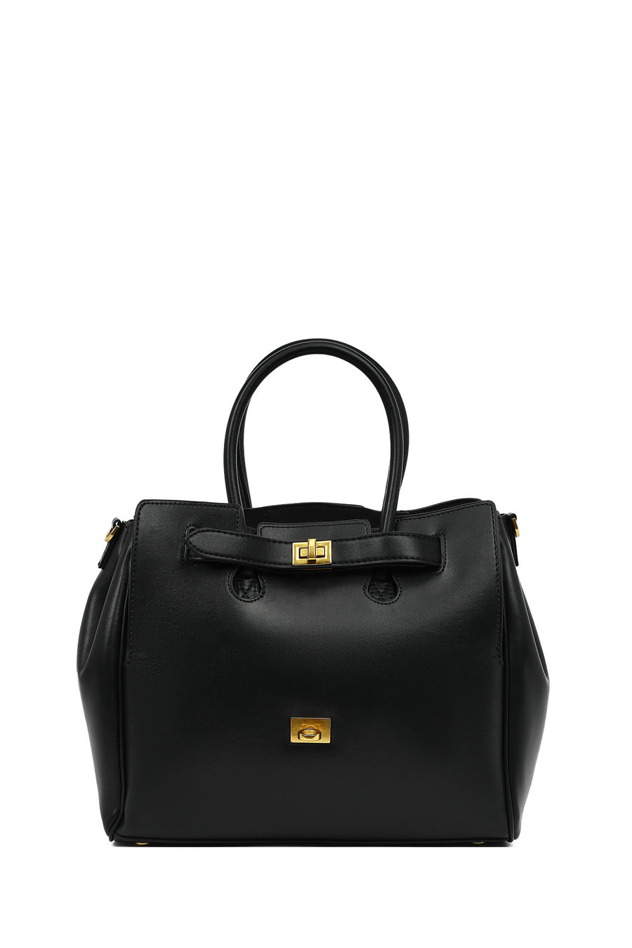 Women's Black Long Strap Classic Handbag