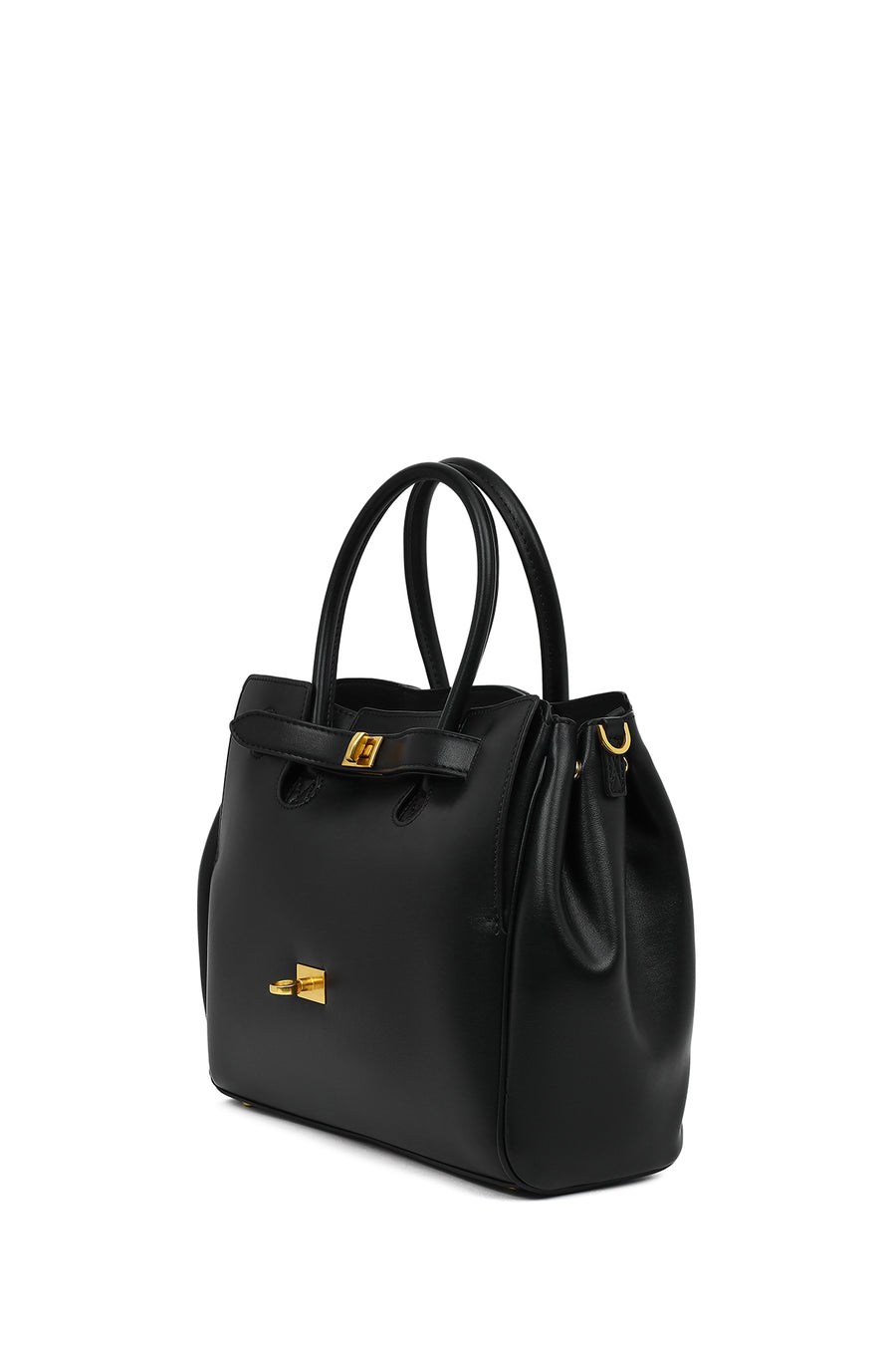 Women's Black Long Strap Classic Handbag