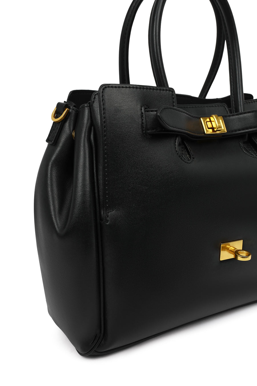 Women's Black Long Strap Classic Handbag