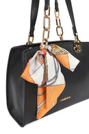 Kadın Siyah Aksesuarlı Klasik Omuz Çantası | Derimod