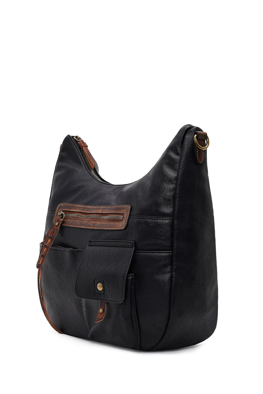 Women's Black Long Strap Shoulder Bag