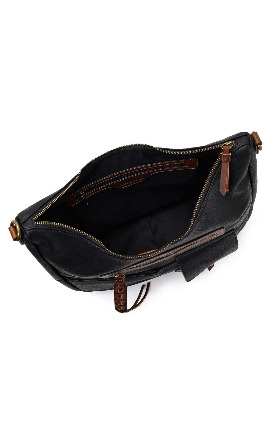 Women's Black Long Strap Shoulder Bag