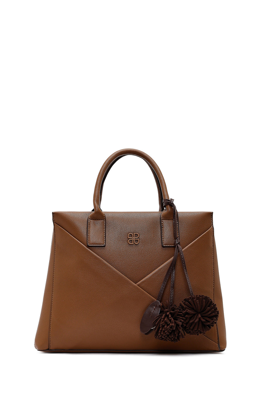 Women's Brown Long Strap Accessorized Shoulder Bag