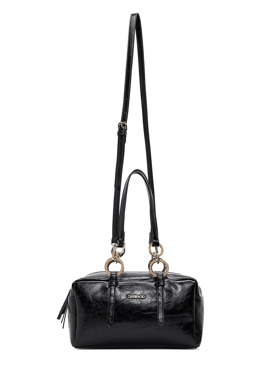 Women's Black Long Strap Shoulder Bag