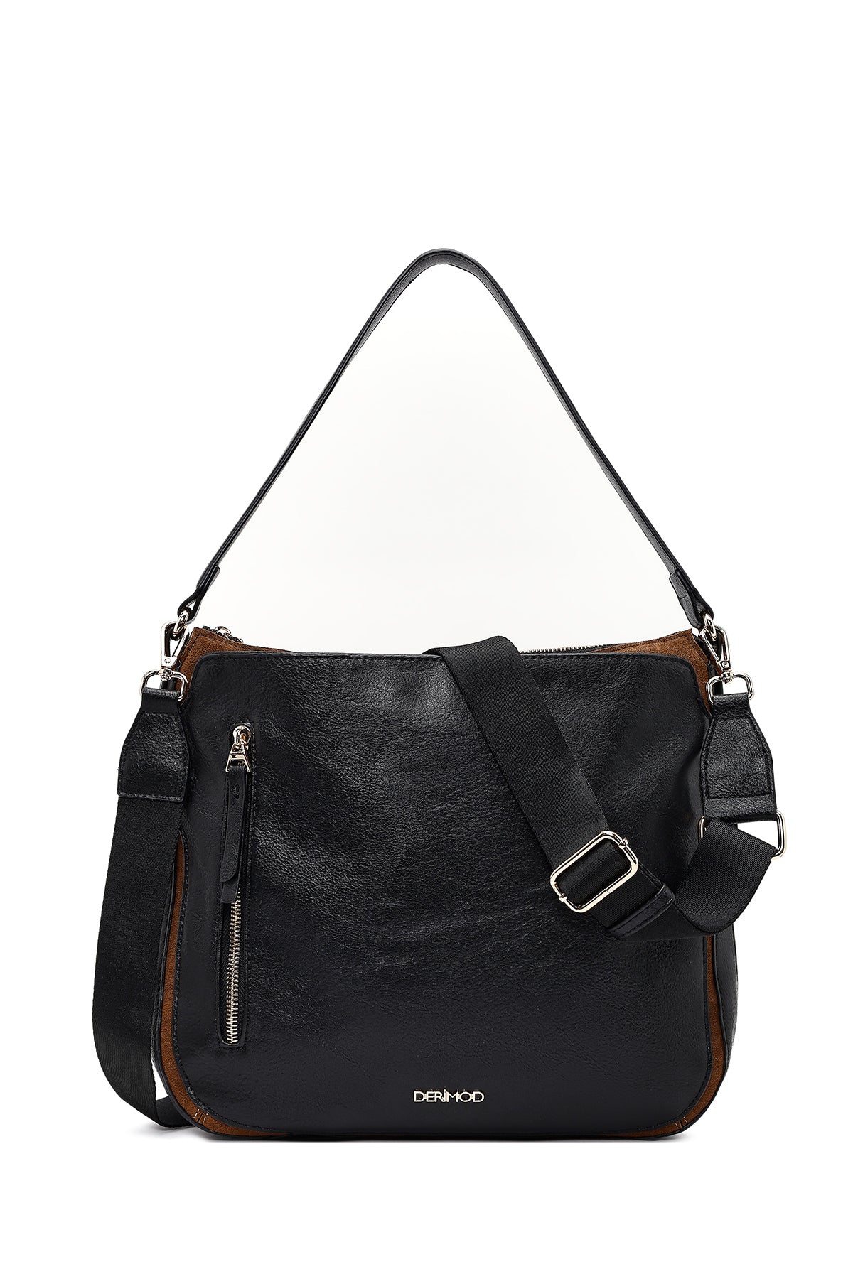 Kadın Siyah Uzun Askılı Deri Omuz Çantası 25WBD255914 | Derimod