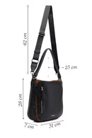 Kadın Siyah Uzun Askılı Deri Omuz Çantası | Derimod