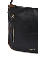 Kadın Siyah Uzun Askılı Deri Omuz Çantası | Derimod