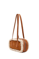 Women's Tan Suede Shoulder Bag | Derimod