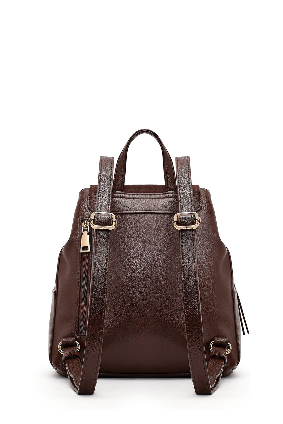 Women's Brown Tassel Suede Leather Backpack