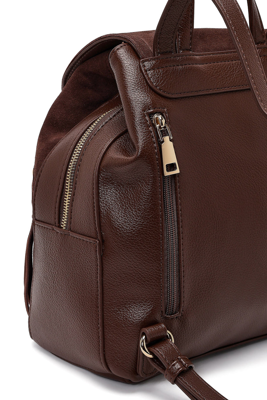 Women's Brown Tassel Suede Leather Backpack