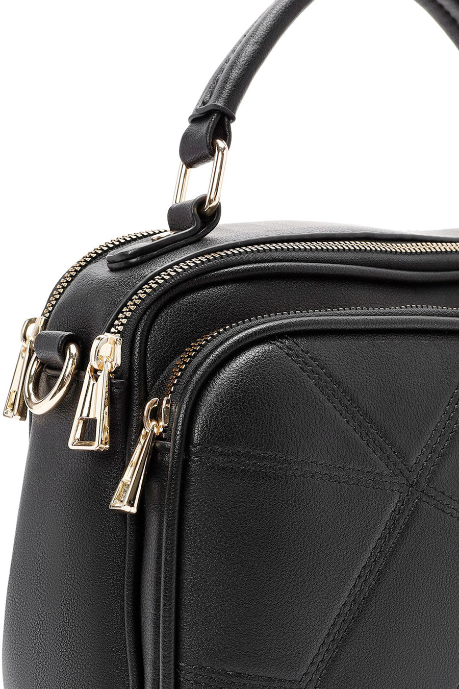 Women's Black Long Strapped Printed Shoulder Bag