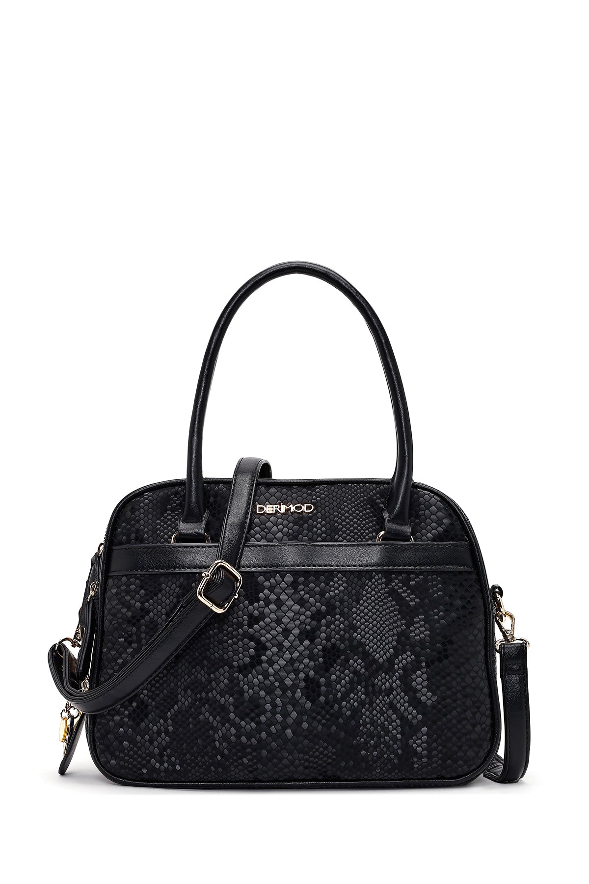 Kadın Siyah Uzun Askılı Baskılı Kol Çantası 25WBD262826 | Derimod