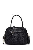 Kadın Siyah Uzun Askılı Baskılı Kol Çantası | Derimod