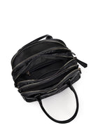 Kadın Siyah Uzun Askılı Baskılı Kol Çantası | Derimod