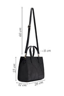 Kadın Siyah Uzun Askılı Baskılı Klasik Omuz Çantası | Derimod