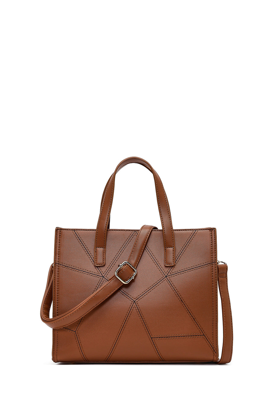 Women's Tan Long Strap Printed Classic Shoulder Bag 25WBD263418 | Derimod