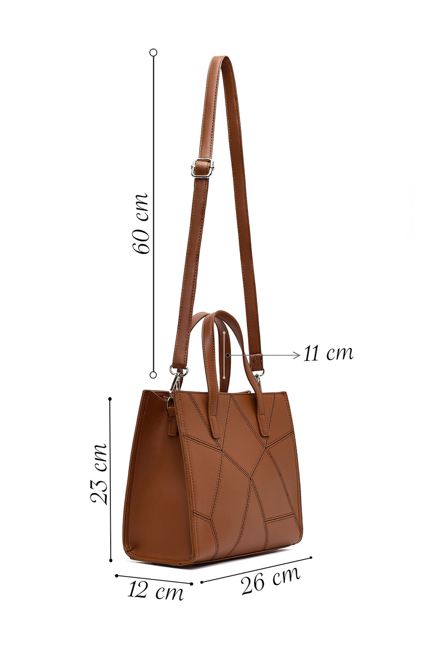 Women's Tan Long Strap Printed Classic Shoulder Bag
