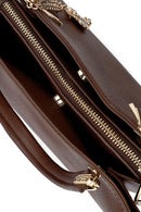 Woman Brown Long Strap Classic Handbag | Derimod