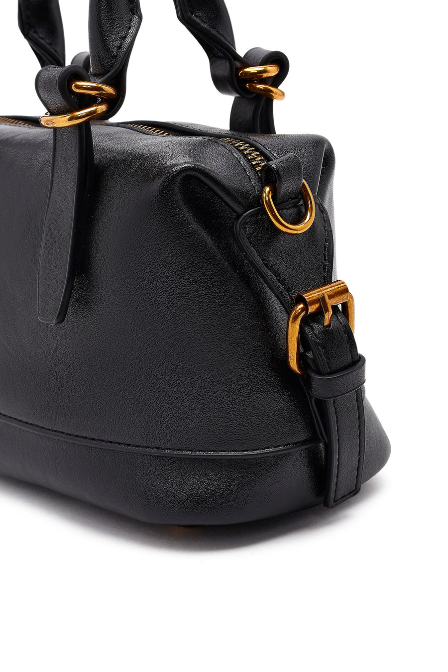 Women's Black Long Strap Mini Shoulder Bag