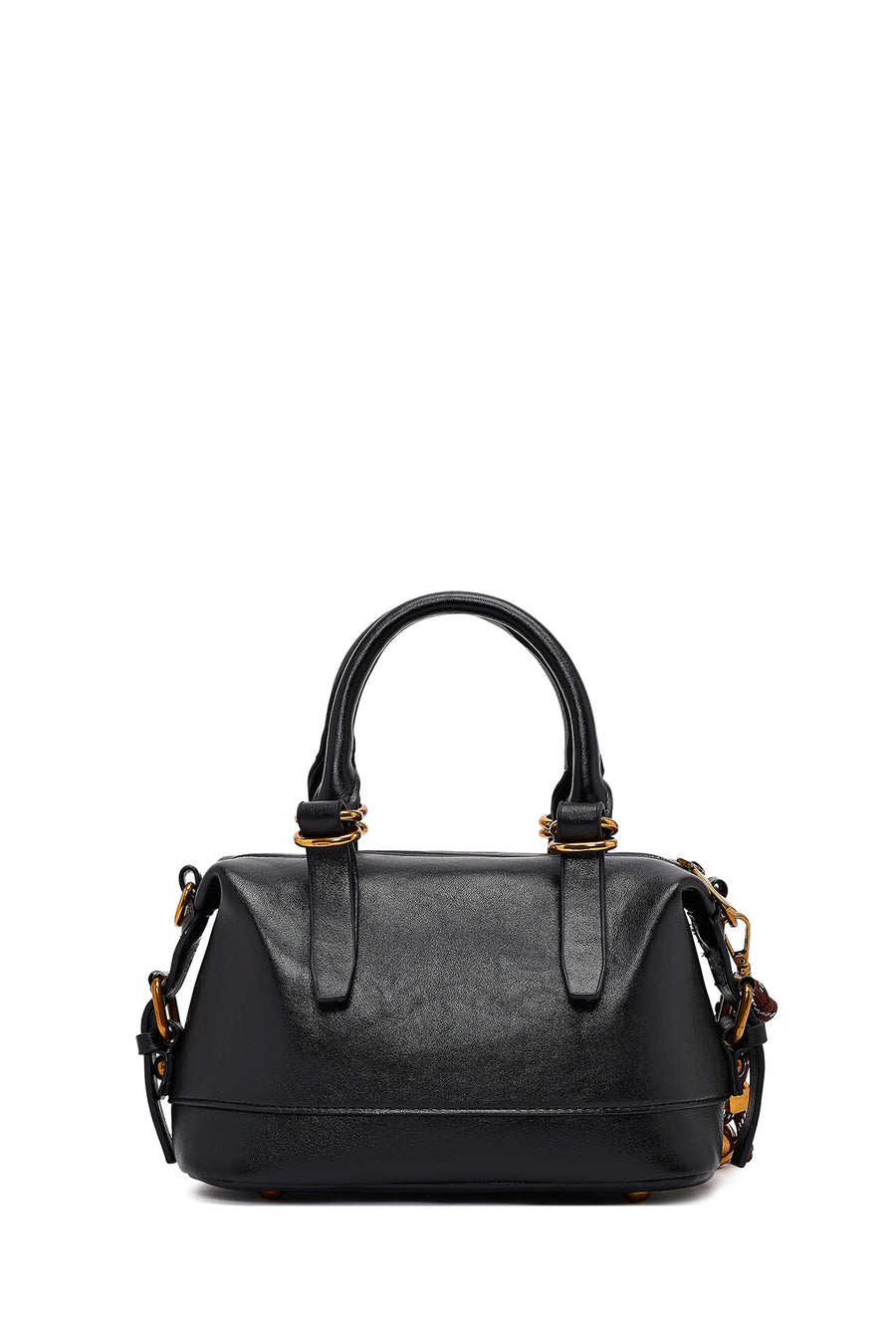 Women's Black Long Strap Mini Shoulder Bag