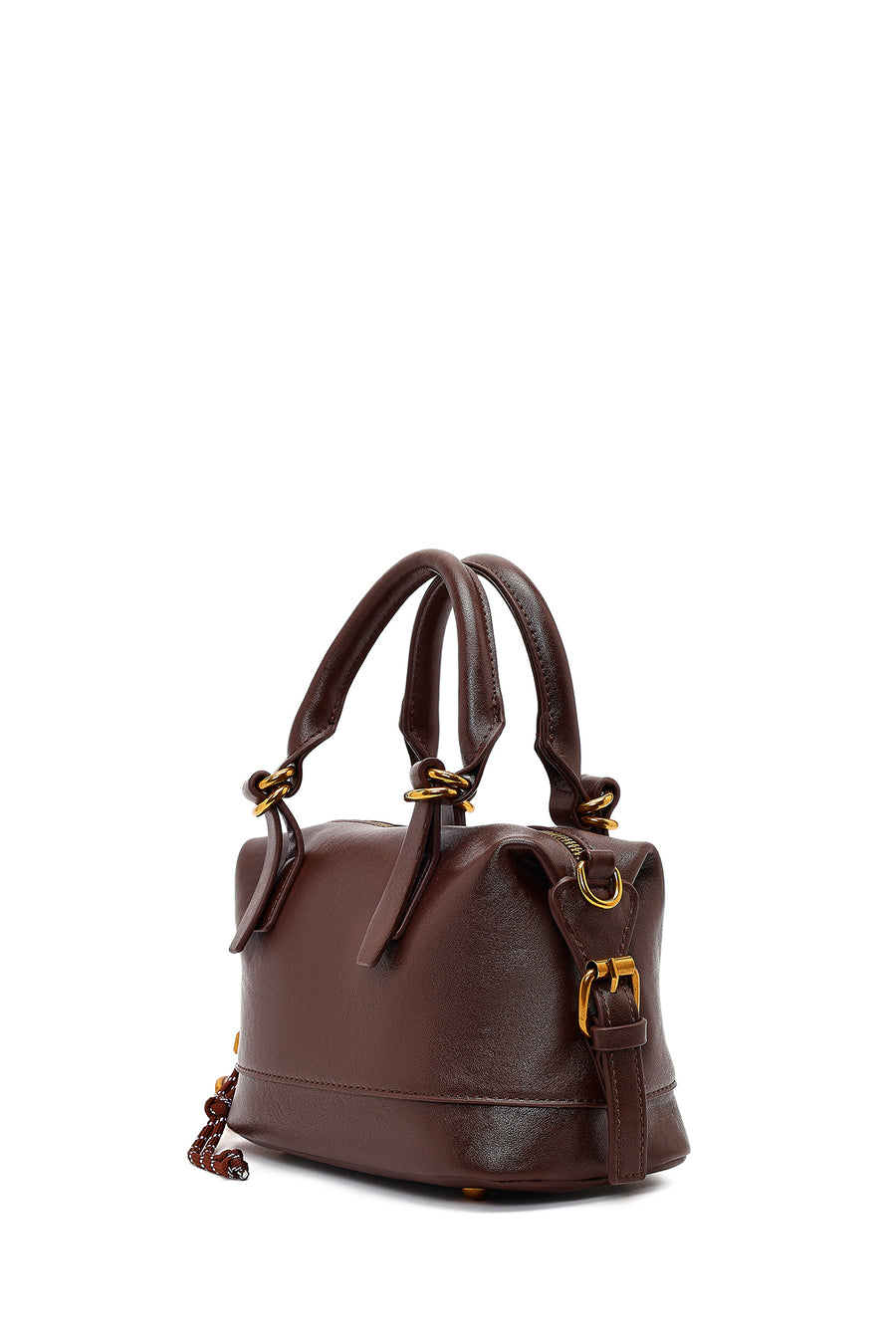 Women's Brown Long Strap Mini Shoulder Bag
