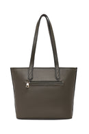 Kadın Gri Uzun Askılı Aksesuarlı Örgü Omuz Çantası | Derimod