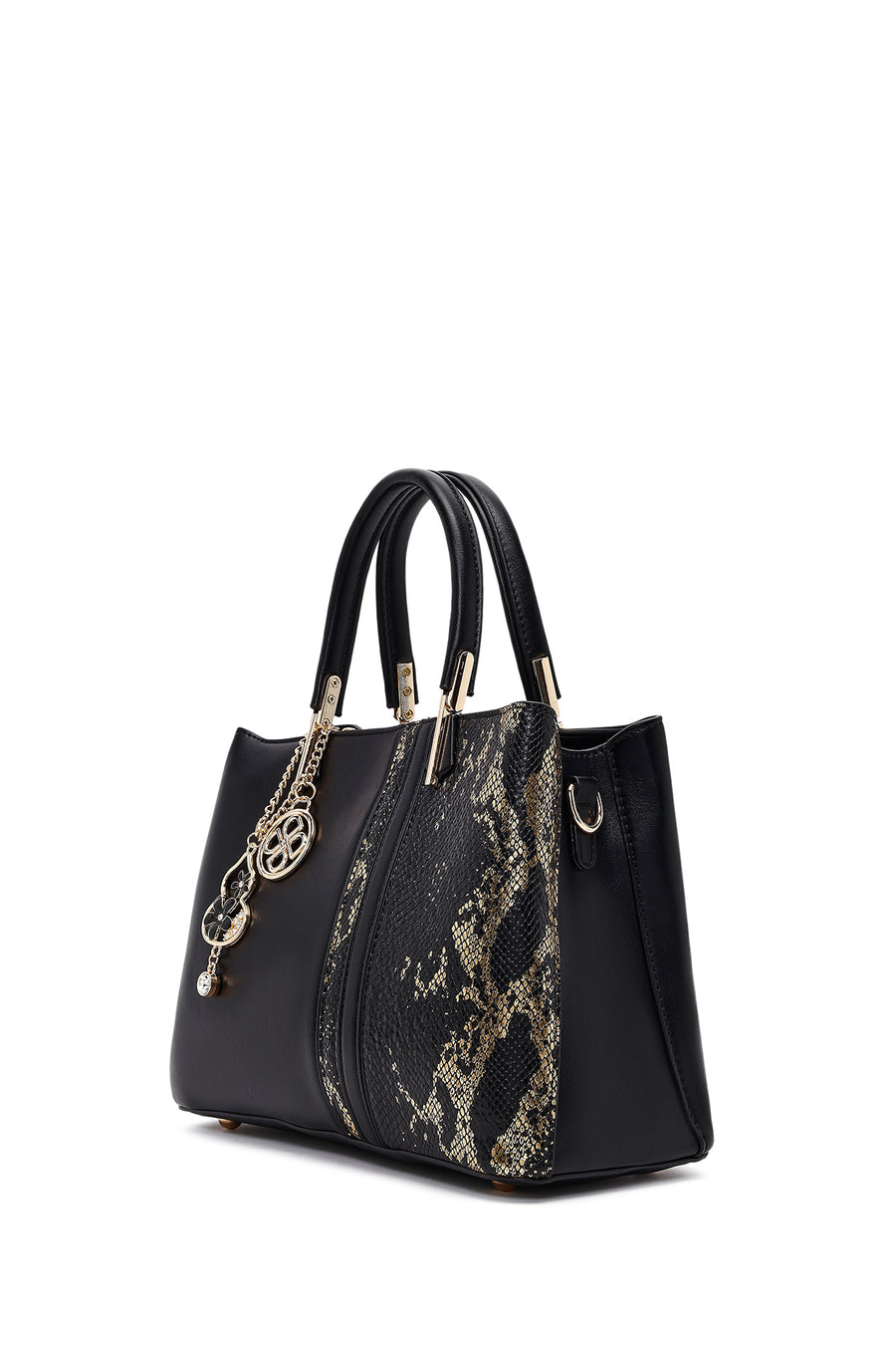 Women's Black Printed Long Strap Shoulder Bag
