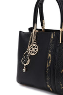 Kadın Siyah Baskılı Uzun Askılı Kol Çantası | Derimod